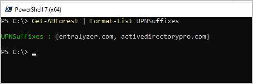 powershell get upn suffix