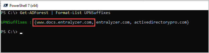 verify UPN suffix added