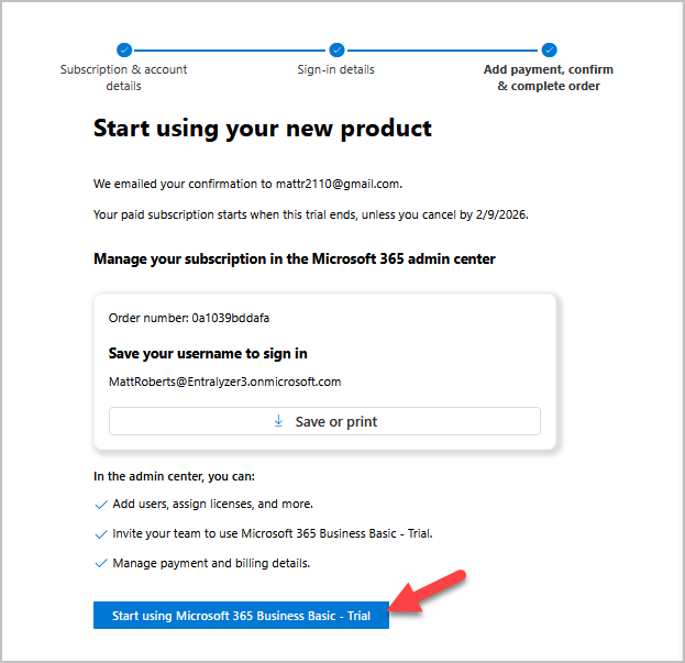 start using your new product