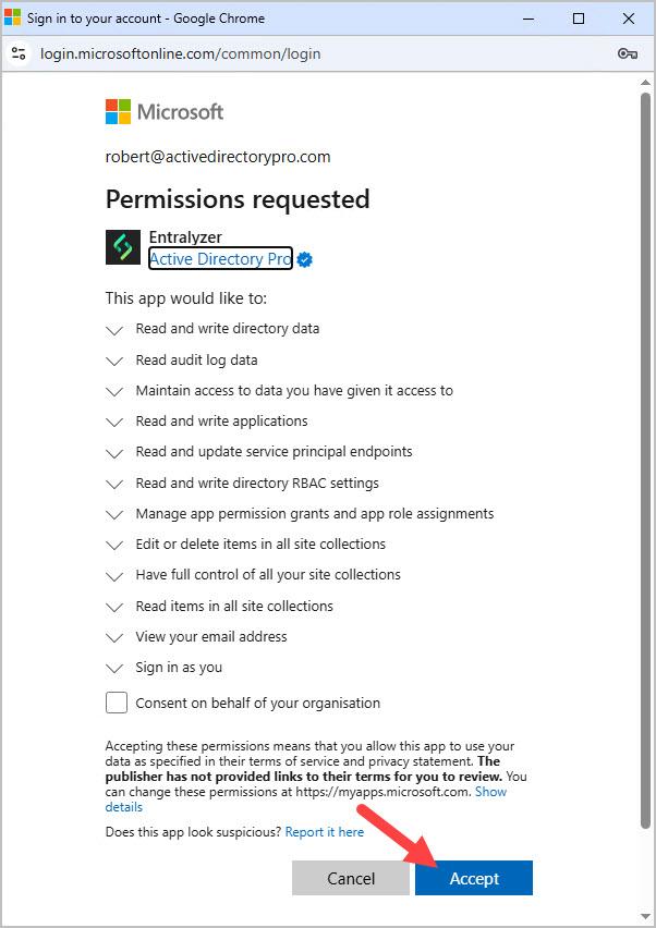 accept app permissions