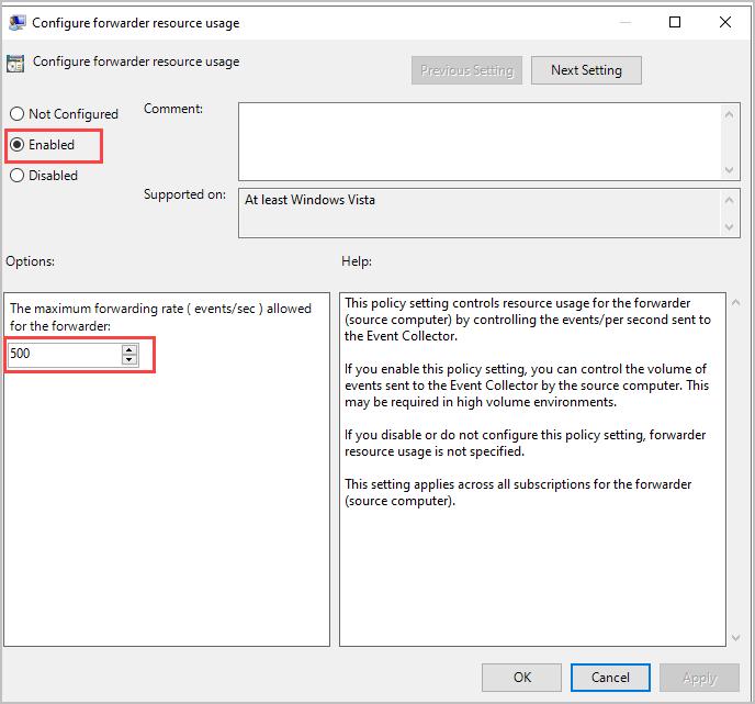 maximum fowarding rate