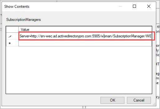 target subscription server